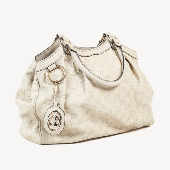 Gucci Sukey Guccissima Beige Leather Tote - Picture 2 of 12